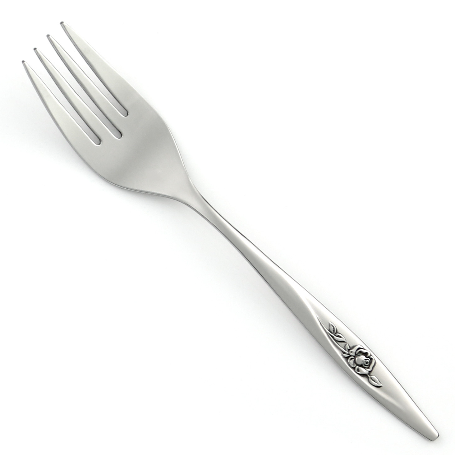 Oneida LASTING ROSE Stainless Oneidacraft Deluxe Glossy Flat
