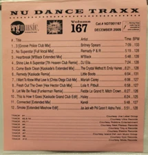 ERG dance 167, cd, 2009, Britney Spears, Mariah Carey, Pitbull, very good