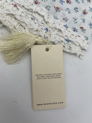 NEW Rare Doen Ditzy Floral White Cotton Napkins Set Of Four Spring Parc Monceau - Picture 3 of 11