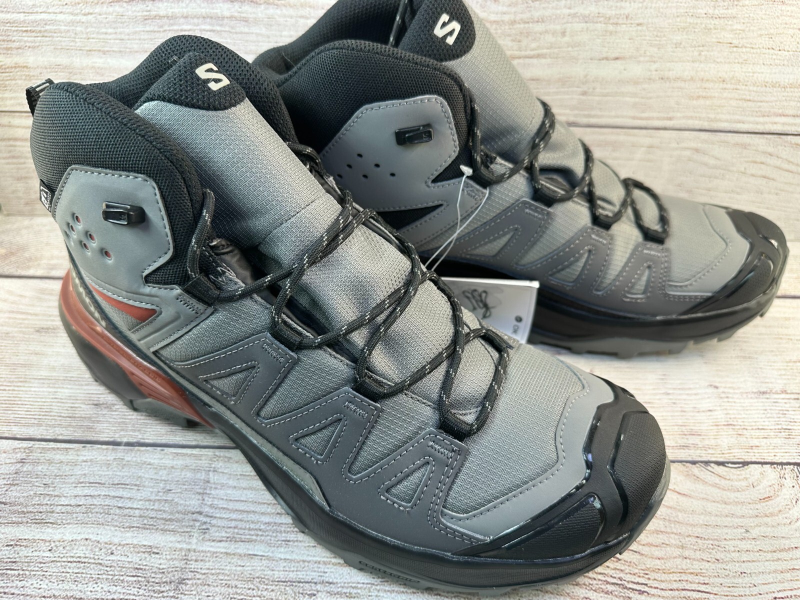 Scarpe da trekking Salomon X Ultra 360 Mid CSWP da uomo taglia 10 peltro nero henné bruciato