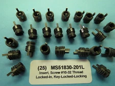 Military Standards MS51830-201L #10-32 Key Locked Threaded Inserts Helicoil (25)