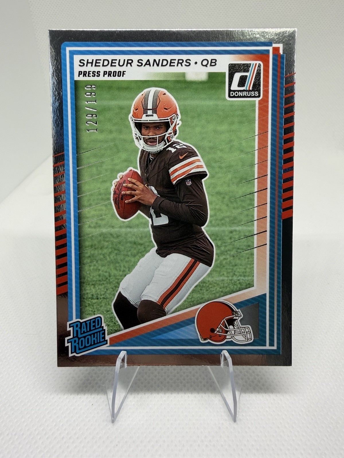 2025 Panini Donruss - Rated Rookie Shedeur Sanders  Press Proof Silver /199 (RC)
