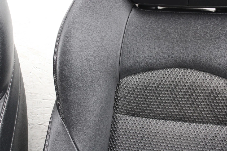 Nissan 370z 2010-2020 convertible juego de asientos de cuero negro OEM MW98 Foto 4 de 4