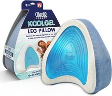 Legacy Cool Gel Memory Foam Leg Pillow for Side Sleepers - Pain Relief Comfort