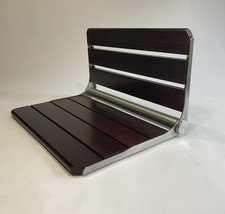 Upgraded 18" Folding Teak Shower Seat Wall Mounted-Teak Shower Bench - READ