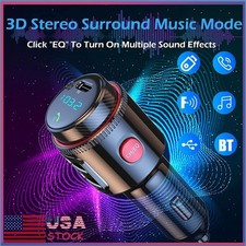 Wireless FM Transmitter QC3.0 PD Fast Charger MP3 Bluetooth Car Radio Adapter