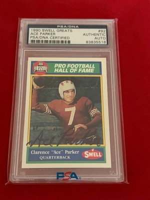 ACE CLARENCE PARKER 1990 SWELL HOF SIGNED AUTO PSA AUTHENTIC