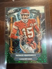 2025 Topps Cosmic Chrome Patrick Mahomes Extraterrestrial Green Space Dust #/75