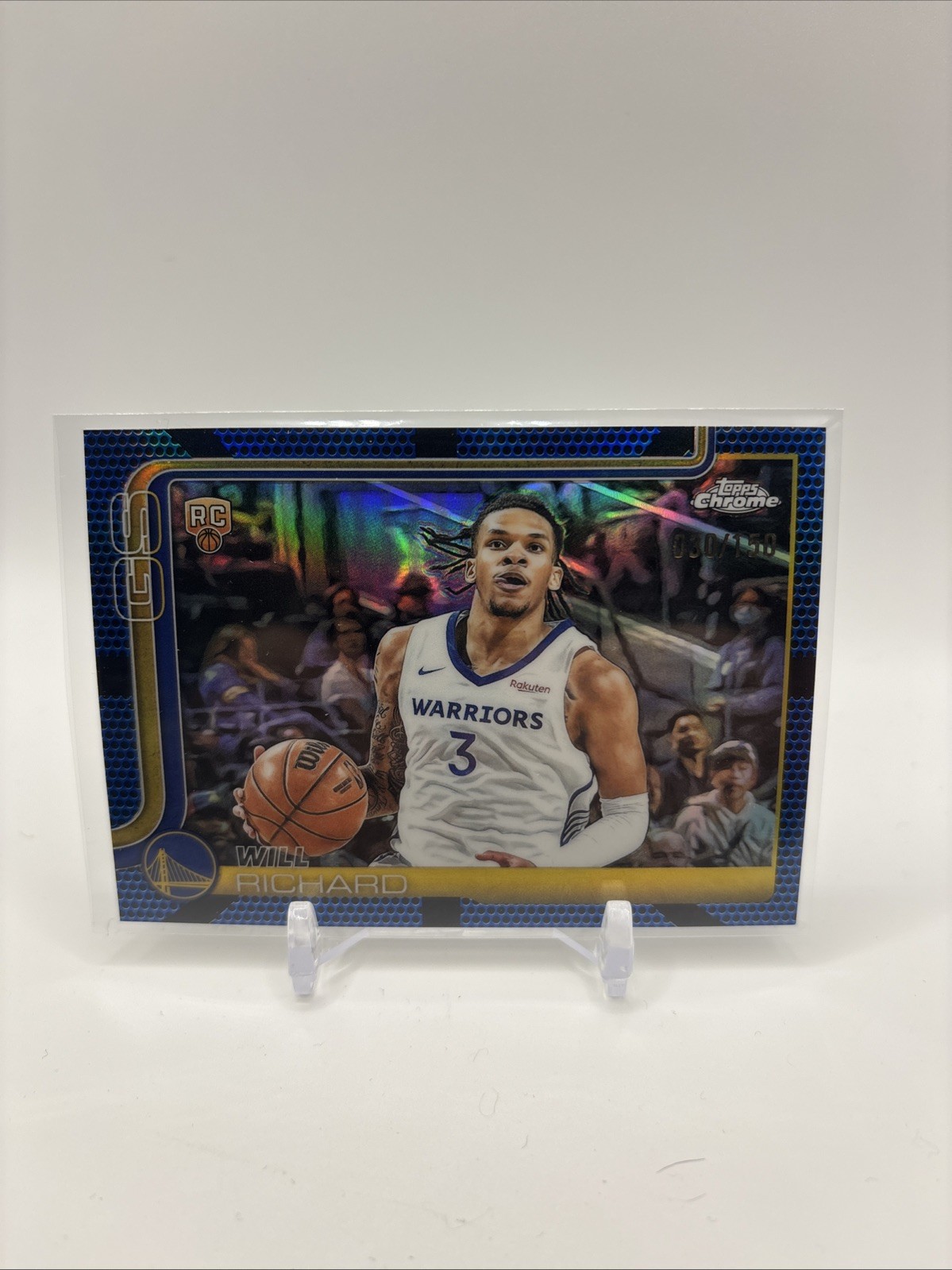 2025-2026 Topps Chrome Will Richard Blue Basketball Refractor RC /150 #287