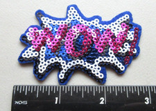 WOW IRON ON PATCH FOR CRAFTS CLOTHING HAT JACKET VEST HANDBAGS PURSES