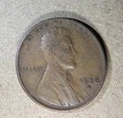 1938 D Lincoln Wheat Penny 1 Cent