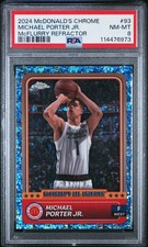 2024 TOPPS CHROME MCDONALD'S ALL AMERICAN #93 MICHAEL PORTER JR. PSA 8