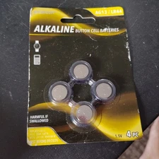 4 Packs Of E-circuit Button Cell Batteries 16 Total 1.5V AG13/ LR44