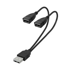 1 Male to 2 Female Extension Cord USB 2.0 Splitter Y Cable Power Adapter