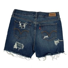Levis Denim Shorts - 31W UK 12 Blue Denim