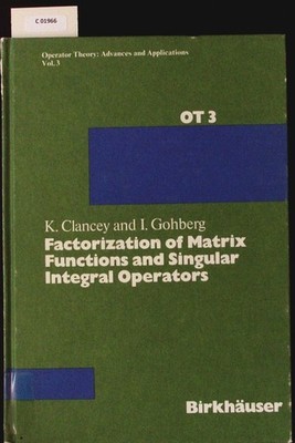 Factorization of matrix functions and singular integral operators. Operator theo