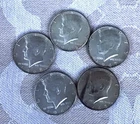 5x US Halves, 1967-1969, Silver Clad, good shape!