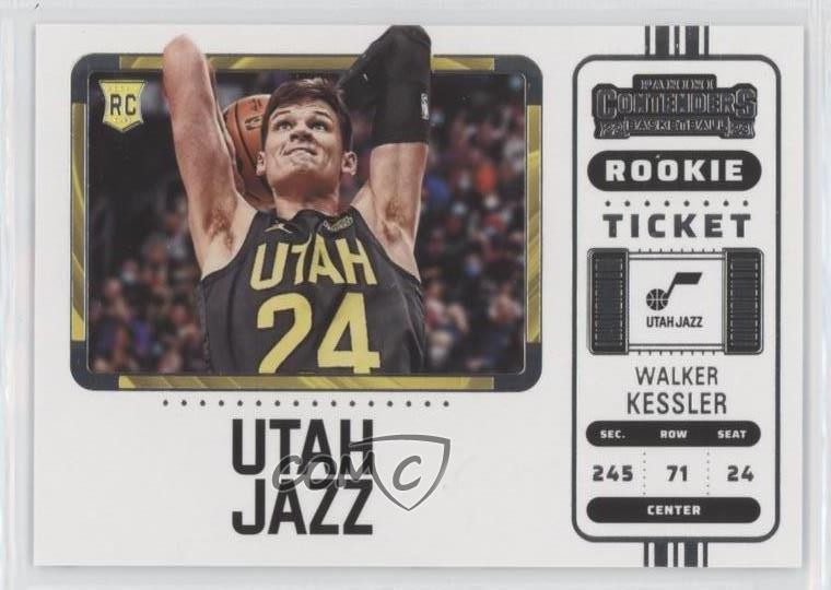 2022 Panini Contenders Ticket Photo Variation Walker Kessler #134 Rookie RC 5b1
