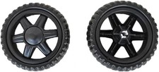 2 Pack Shopping Cart Wheels Replacement 5 Inch Dia Rubber Foam Wheel Repair for