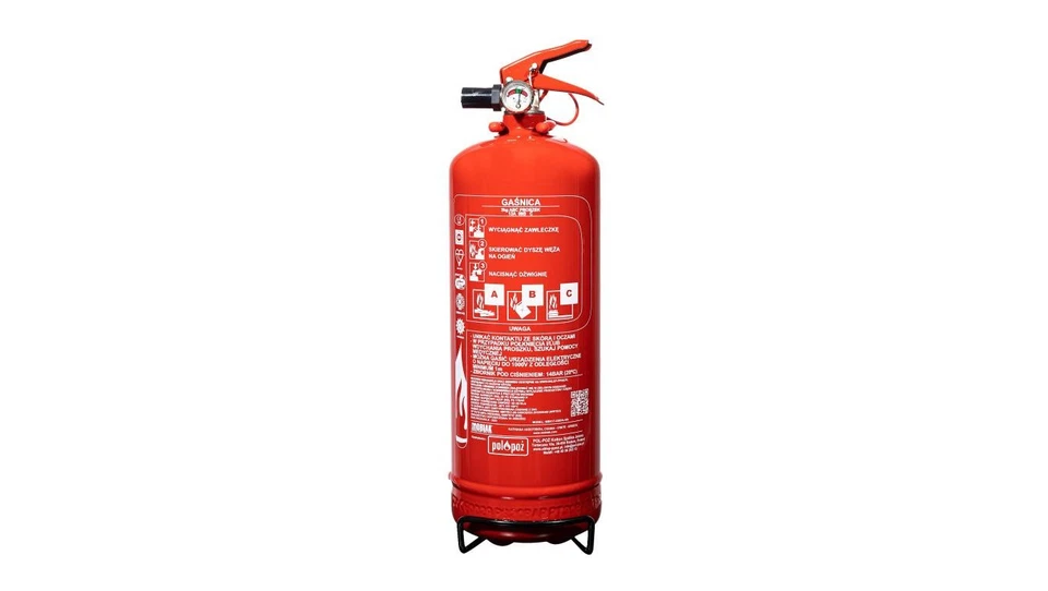5903991661593 Gaśnica proszkowa GP2x 2kg ABC Mobiak z wieszakiem, certyfikaty: C - Photo 1/1