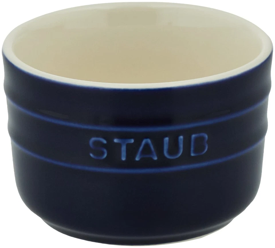 Staub "Extra Mini Round Ramequin Grand Bleu 7cm" Ceramic Small Bowl, Microwave S - Image 2 of 4