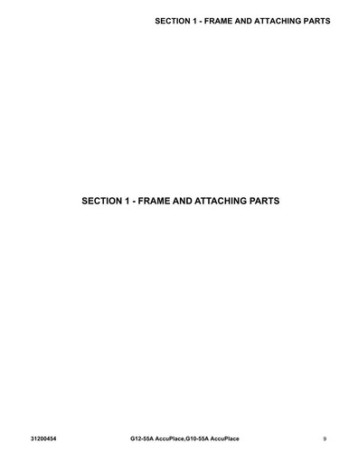 JLG G10-55A AccuPlace G12-55A AccuPlace Telehandler Parts Catalog Manual - Picture 10 of 10