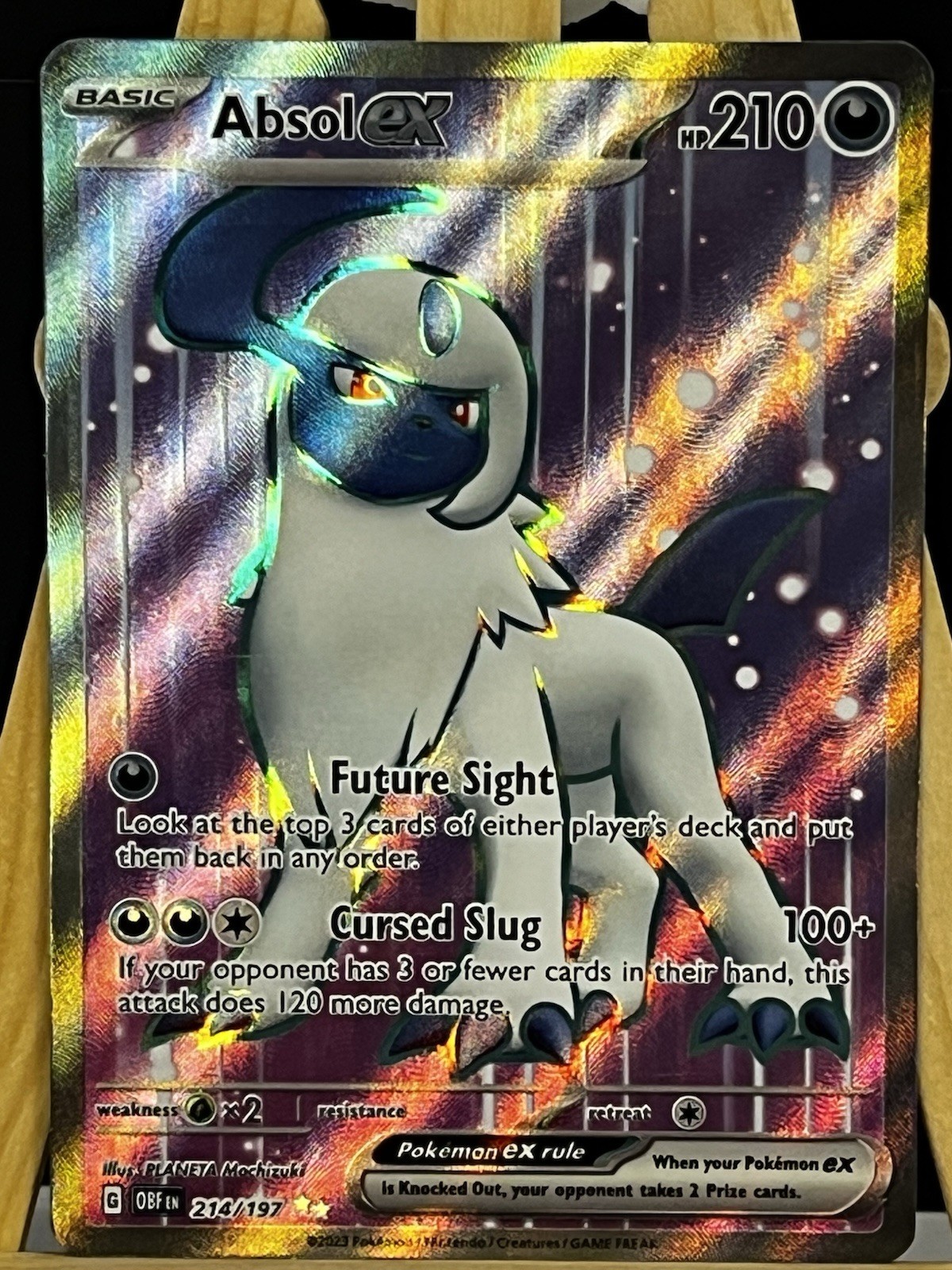 Absol ex - 214/197 - Pokemon Obsidian Flames Full Art MINT PACK FRESH