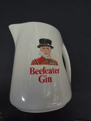 BEEFEATER GIN ceramic Pitcher 6"H pub jug barware Wade PDM England beautiful - Image 1 of 3