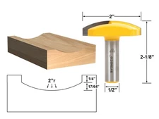 2" Radius Horizontal Crown Router Bit - 1/2" Shank - Yonico 16181