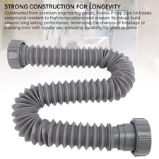 Expandable Flexible P Trap Pipe Kit Single Kitchen Sink Drainage Solution