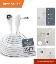 Universal Grounding Cord 15ft for Sheets, Mats  More - Safe Connection Options