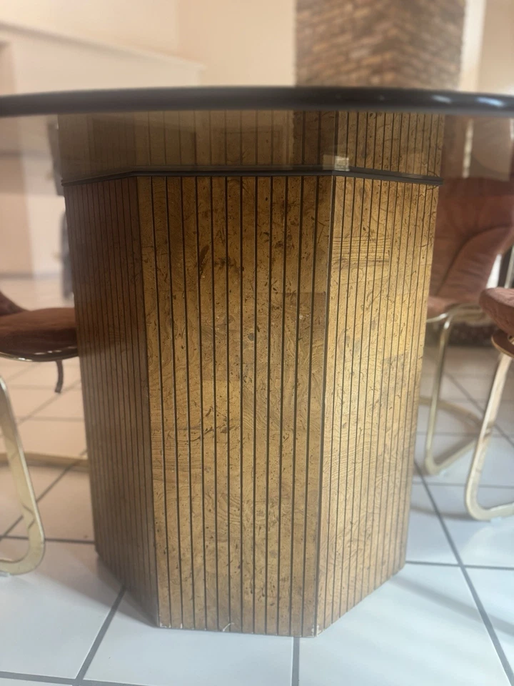 Mesa de comedor de cristal con 4 sillas Foto 4 de 4