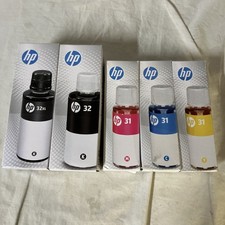 HP Smart Tank Ink Bottles 32 32XL Black 31 Magenta Cyan Yellow Expired 2025 