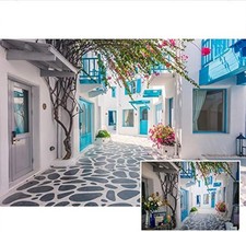 CSFOTO 8x6ft Greek Santorini Island Backdrop Greece Spring 8x6ft, NBK09842