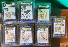 Lot of 9 HO gauge Walthers Cornerstone Modulars building kits in orig pkgs 2