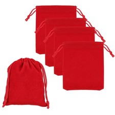 Bluetooth Headphone Bag, 5 Pcs 3.94x3.15 Inch Headset Carrying Pouch Red