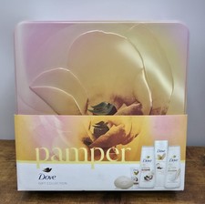Dove Pamper Tin Collection Gift Set Great Gift New 5 Full Size Products 