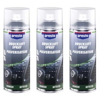 3 X Presto Druckluftspray 400 Ml 258312 Druckluft Pressluftspray Reinigung KFZ