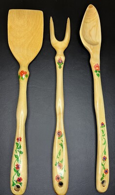 New Handmade Birch Wood Kitchen Utensil Set -made in Poland