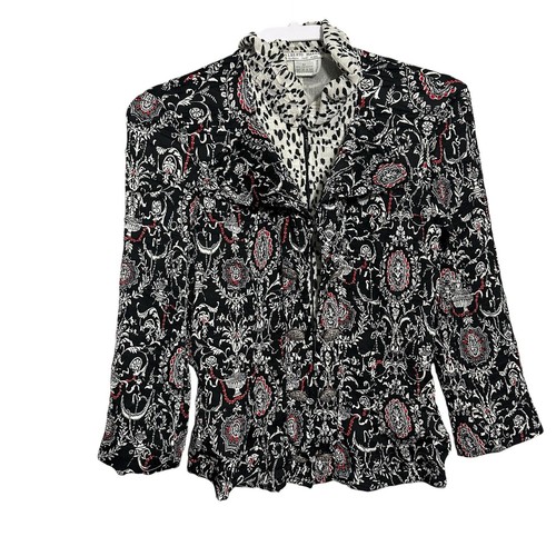 Alberto Makali Women’s Size M Crinkle Floral Paisley Zipped Jacket - 第 1/8 張圖片