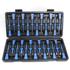 25PC Terminal Removal Tool Kit Pin Connector Release Tool w Stainless Steel Tips