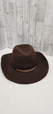 Vtg Serratelli Hat Co Over 100 Years Traditional Made In USA Black Sz 7 1/4-2X 
