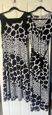 Koko Breeze Black-and-white medium midi and maxi dress(2 Dresses)