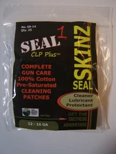 Seal 1 SEAL SKINZ CLP PLUS Gun Care 100% Cotton Pre-Saturated Cleaning 12-16 GA