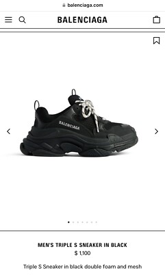 BALENCIAGA Triple S ブラック 39サイズ Size 11 - Black Balenciaga Sneakers Triple S | eBay