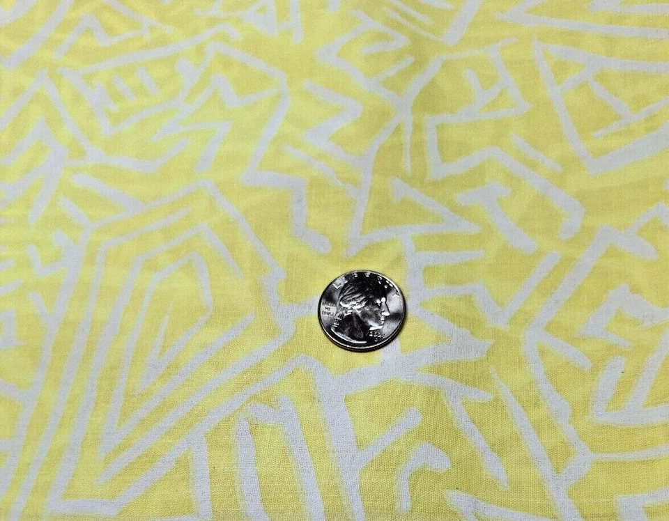 Tela de mezcla de algodón amarillo de 3 yardas 58" cortinas costura artesanía Foto 2 de 4