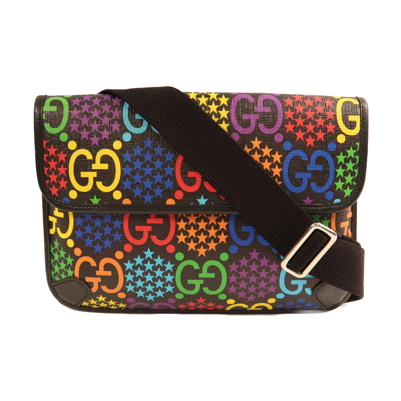 Sac à bandoulière GUCCI GG SHW taille toile enduite PVC 598113 multicolore/noir