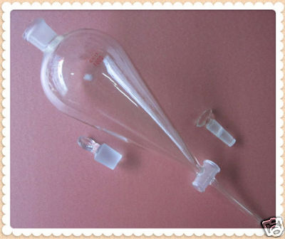 New Laboratory Glass separatory separation funnel 125ml - SHIPS FROM USA