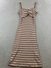 Volcom Girls Dress 4/6 Multicolor Stripe Boho Preppy Colorful Beach Coastal