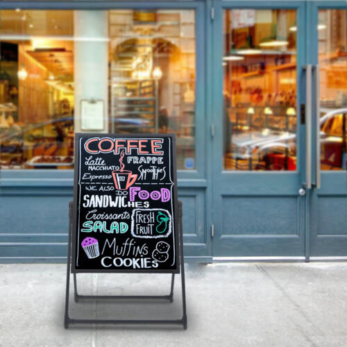 LED Message Board Sign Illuminated Neon Erasable Menu Board Adjustable Height  - Afbeelding 1 van 22